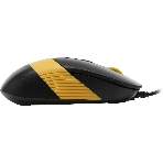 Комплект клавиатура+мышь A4Tech FStyler F1110 проводной, USB, 2000 DPI, чёрный/жёлтый