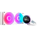 Система жидкостного охлаждения для ПК/Water Cooling System NZXT Kraken Elite 280 RGb (250W, 280мм, LED temp., белый/Fans: 2x140мм, 98.61CFM, 34.5dBA, 2000RPM/Pump height 65мм, 2800RPM, Rad thickness 27мм/S: 1851, 1700, 1200, 115X, AM5, AM4)