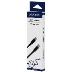 Кабель Maxvi MC-A20 black Type-C - Type-C, 2A ток макс. нагрузки 2А, макс. напряжение 5V, длина кабеля 1м, материал PVC, черный