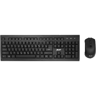 Комплект клавиатура+мышь Acer OKR120 беспроводной, USB, 1600 DPI, чёрный