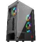 Компьютерный корпус Bloody BD-CC106F черный без БП ATX 4x120мм 1xUSB 2.0 1xUSB 3.0 audio bott PSU
