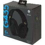 Гарнитура Logitech G435 чёрный/жёлтый, беспроводная, Bluetooth/USB, до 18 ч