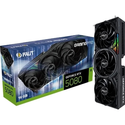Видеокарта Palit PA-RTX 5080 GAMINGPRO 16Gb GDDR7 256bit 3xDP HDMI 3FAN RTL