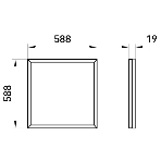Светильник светодиодный ЭРА SPO-640-3-6K-32 32Вт 6500К 3200лм IP40 588х588х19мм панель матовый грильято