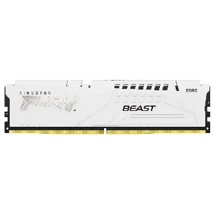 Оперативная память Kingston Fury Beast, DDR5, 16Gb (1x16Gb), 6000MHz, CL36, DIMM, с радиатором, белый