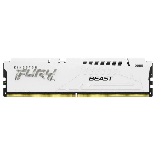 Оперативная память Kingston Fury Beast, DDR5, 16Gb (1x16Gb), 6000MHz, CL36, DIMM, с радиатором, белый