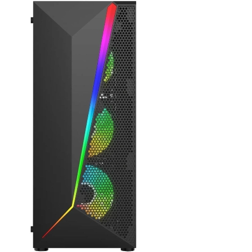 Компьютерный корпус Bloody BD-CC106F черный без БП ATX 4x120мм 1xUSB 2.0 1xUSB 3.0 audio bott PSU