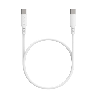 Кабель Maxvi MC-A20 white Type-C - Type-C, 2A ток макс. нагрузки 2А, макс. напряжение 5V, длина кабеля 1м, материал PVC, белый