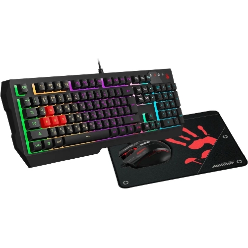 Комплект клавиатура+мышь A4Tech Bloody B1700 проводной, USB, 6000 DPI, чёрный