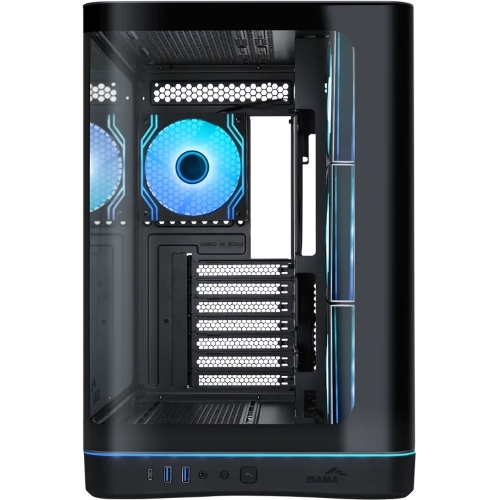 Корпус SAMA V62S, Midi-Tower, чёрный, 4 x 120 мм