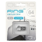 Флешка USB QUMO 64Gb Ring USB 3.0 цвет корпуса металлик(QM64GUD3-Ring)