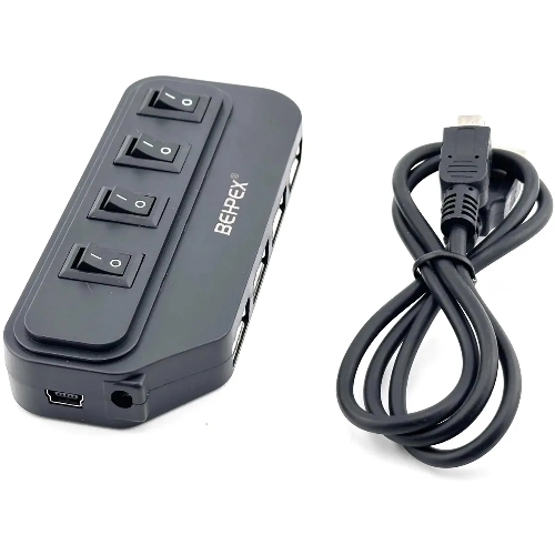 USB-концентратор Behpex BPH-1907, USB 2.0, USB 4 порта, USB