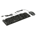 Комплект клавиатура+мышь Nakatomi KMG-2305U проводной, USB, 1600 DPI, черный