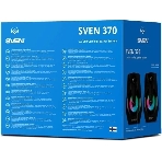 Акустическая система SVEN 370 2.0 черные (2x2W, USB, RGb подсветка)