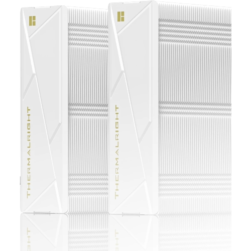 Кулер для процессора Thermalright Royal Pretor 130 Ultra White (4-pin PWM, 158mm, Ni/Cu, 7x6mm, 1x120mm ARGB +1x130mm, 69CFM/81.88CFM, 27dBA/28.3dBA, 2150RPM/1750RPM, S: 1200, 1700, 1851, 115X, 2011, 2066, AM4, AM5, white)