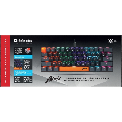 Клавиатура проводная Defender USB APEX GK-002 RU