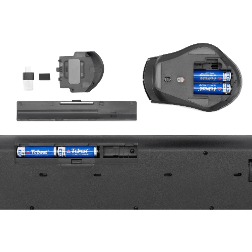 Комплект клавиатура+мышь Oklick S290W беспроводной, USB, 1600 DPI, чёрный