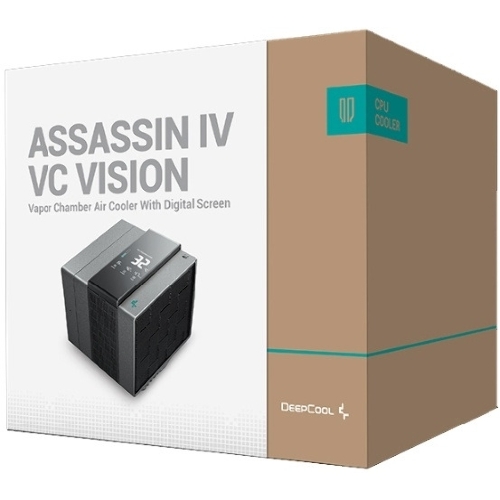 Кулер для процессора DEEPCOOL ASSASSIN IV VC VISION черный, 120 мм, алюминий/медь, 1800 об/мин, 29.3 дБ, 4 pin, 300 Вт, 172 мм