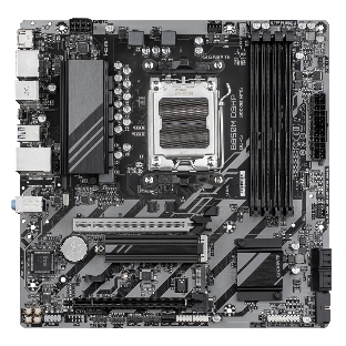 Материнская плата Gigabyte B850M D3HP, AM5, AMD B850, 4xDDR5, 4xSATA, 2xM.2, 1xPCIe 5.0 x16, 1xPCIe 3.0 x4, 1xHDMI, 2xDP, 1x 1Gb LAN, 3xUSB-A 3.2 Gen 1, 2xUSB-A 2.0, 1xUSB-C 3.2 Gen 1, 3x3.5 мм, 7.1, mATX
