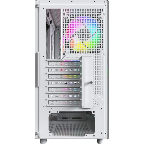 Компьютерный корпус Montech XR Wood белый без БП ATX 3x120мм 2xUSB3.0 audio bott PSU