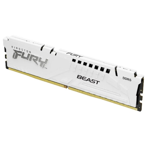 Оперативная память Kingston Fury Beast, DDR5, 16Gb (1x16Gb), 6000MHz, CL36, DIMM, с радиатором, белый