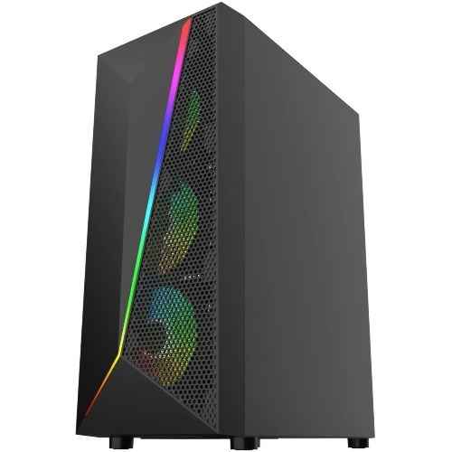 Компьютерный корпус Bloody BD-CC106F черный без БП ATX 4x120мм 1xUSB 2.0 1xUSB 3.0 audio bott PSU