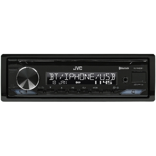 Автомагнитола JVC KD-X482BT, 1 DIN, Bluetooth, USB Type-A, AUX, съёмная панель