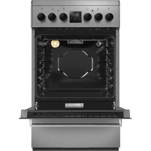 Плита электрическая Maunfeld MEC55CS08D серебристый, конфорок 4 шт, духовка 60 л, 50 см x 85 см x 60 см