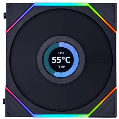 Корпусный вентилятор LIAN LI UNI FAN TL LCD (3pcs) G99.12TLLCD3B.00 черный 120мм 1900rpm 27db 7-pin