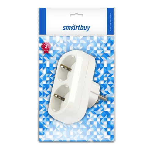 Разветвитель Smartbuy (SBE-16-A02-2z) 2 гнезда белый