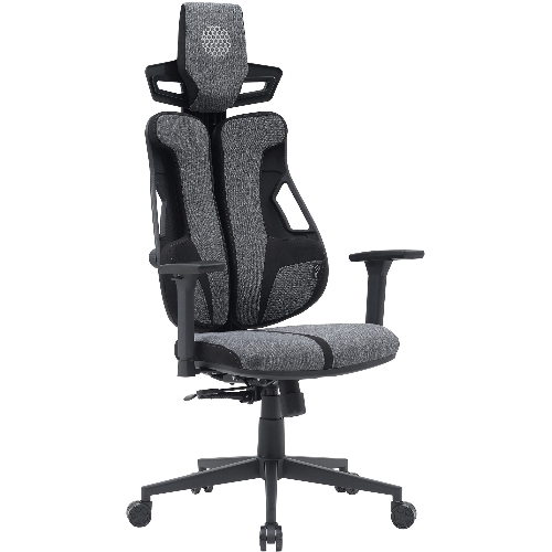 Кресло Cactus CS-CHR-DUO-GYBK серый, экокожа