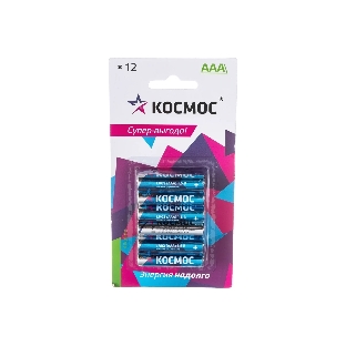 Элемент питания Космос LR03 (АAA) 1.5V Alkaline 12BL