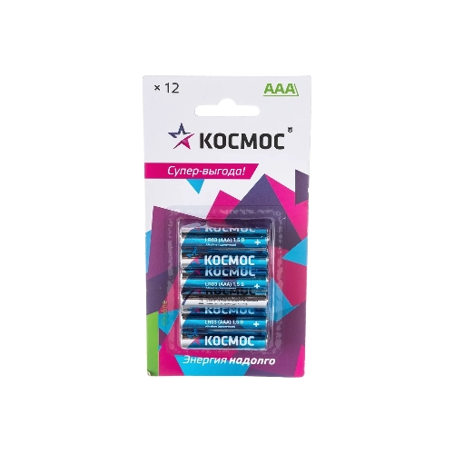 Элемент питания Космос LR03 (АAA) 1.5V Alkaline 12BL