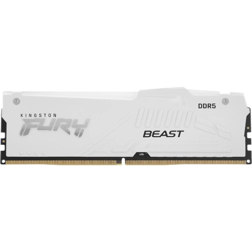 Оперативная память Kingston Fury Beast, DDR5, 32Gb (2x16Gb), 5600MHz, CL40, DIMM, с радиаторами, RGB, белый