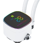 Система жидкостного охлаждения Thermalright Frozen Horizon 240 Digital (240мм, LED temp., White, ARGB/Fans: 2x120мм, 68.9CFM, 28.2dBA, 2000RPM/Pump height 53.2мм, Rad thickness 27мм/S: 1700, 1200, 1851, 115X, AM5, AM4)