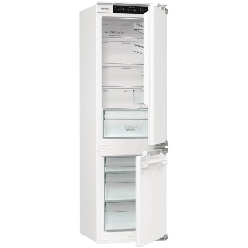 Встраиваемый холодильник Gorenje NRKI517142, полезный объем 243 л, электронное управление, цифровой дисплей, автоматическое размораживание No Frost, быстрое замораживание, интенсивное охлаждение, зона свежести с контролем влажности, слайдерное крепление, энергоэффективность А+