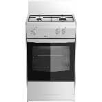 Плита газовая Darina 1AS GM 521 001 W белый/черный, конфорок 2 шт, духовка 45 л, 50 см x 85 см x 41 см