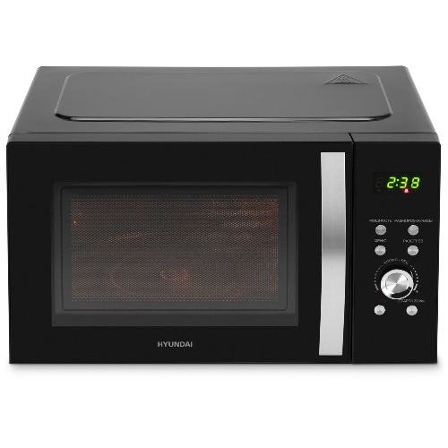 Микроволновая печь Hyundai HYM-D2078 черный/серебристый, 23 л, 800 Вт, переключатели - кнопки, поворотный механизм