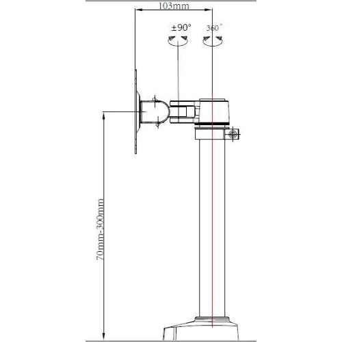 Кронштейн для мониторов ЖК Buro M3 черный 15