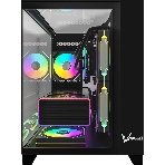 Компьютерный корпус AeroCool/Formula Crystal Z9ML Floe черный без БП mATX 4x120мм 2xUSB 3.0 audio bott PSU