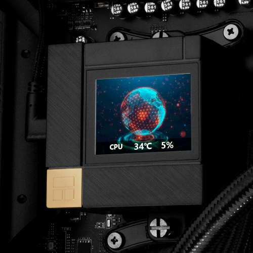 Система жидкостного охлаждения Thermalright Core Matrix 240 Vision (240мм, LED, Black, ARGB/Fans: 2x120мм, 68.9CFM, 28.2dBA, 2000RPM/Pump height 64.4мм, Rad thickness 27мм/S: 1700, 1200, 1851, 115X, AM5, AM4)