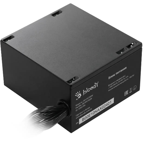 Блок питания Bloody BD-PS700W, 700Вт, 80 PLUS WHITE, 120мм, черный