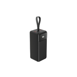 Портативный аккумулятор OLMIO M-50, 50000mAh, 22.5W, QuickCharge3.0/PowerDelivery, LCD, фонарик, черный
