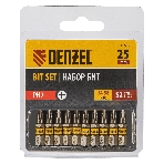 Набор бит Denzel PH2х25, сталь S2, шестигранный профиль, 10 шт.