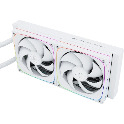 Система жидкостного охлаждения Thermalright Frozen Horizon 240 Digital (240мм, LED temp., White, ARGB/Fans: 2x120мм, 68.9CFM, 28.2dBA, 2000RPM/Pump height 53.2мм, Rad thickness 27мм/S: 1700, 1200, 1851, 115X, AM5, AM4)