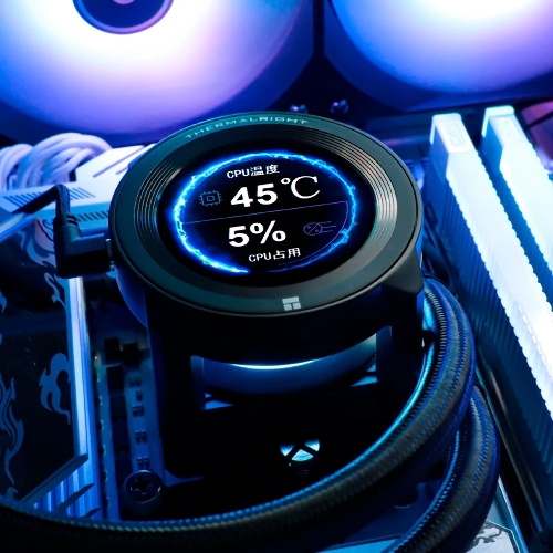 Система жидкостного охлаждения Thermalright Core Vision 360 (360mm, LED, Black, ARGB/Fans: 3x120mm, 72.37CFM, 27.7dBA, 2000RPM/Pump height 66mm, Rad thickness 27mm/S: 1700, 1200, 1851, 115X, 2011, 2066, AM5, AM4)