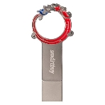 Флешка USB SmartBuy Metal Snake Dual (SB32GB3MSN), 32Gb, USB 3.0/3.1, R/W 75/30, серебристый/красный