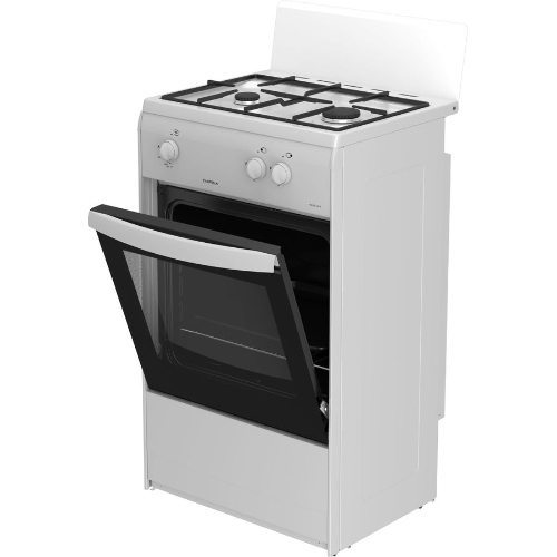 Плита газовая Darina 1AS GM 521 001 W белый/черный, конфорок 2 шт, духовка 45 л, 50 см x 85 см x 41 см