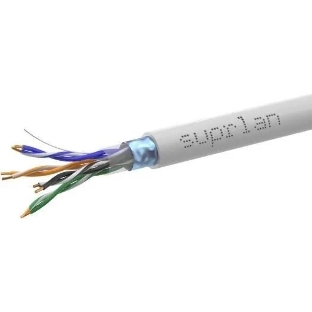 Кабель информационный Suprlan Median 01-1033-1, cat.5e FTP 4X2X24AWG PVC внутренний 305м, серый