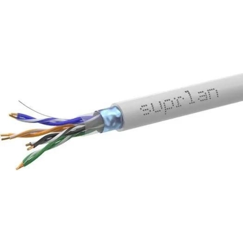 Кабель информационный Suprlan Median 01-1033-1, cat.5e FTP 4X2X24AWG PVC внутренний 305м, серый